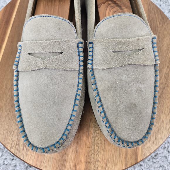 Alan Payne Gray Suede Casual Business Office Daily Driving Penny Loafer Mens 9 - Picture 6 of 16